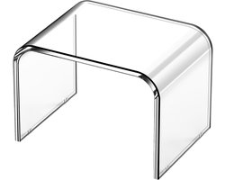 SnelShoppen - Acryl Kruk - Doorzichtige Opstapkruk - Antislip Douche Kruk voor Badkamer, Keuken, Kinderen - Draagvermogen tot 113 kg, Modern Ontwerp -