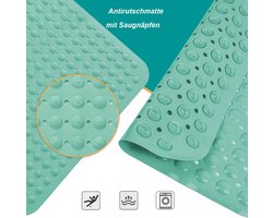 SnelShoppen - Antislip Douchemat 48 x 48 cm Groen - Antislip Mat met Zuignappen - Vierkante Douchemat voor Douches en Sauna's - Machinewasbare PVC Dou