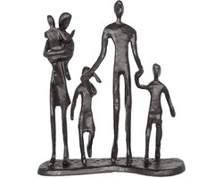 SnelShoppen - Aoneky Metaal Familie Standbeeld Sculptuur - Rustieke Abstracte Decoratie, Karakter Kunst Gietijzeren Figuren voor Thuis en Kantoor, 21