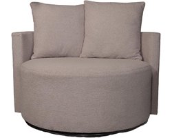 SnelShoppen - Armchair Loveseat Teddy Grijs Draai Fauteuil - Comfortabele Zithoek voor Woonkamer, Lounge, en Hobbykamer - Eenvoudige Montage