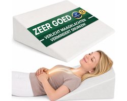 SnelShoppen - Bed Wedge 80 cm - Verhoogd Slapen, Betere Ademhaling & Lezen, Rugsteun Kussen, Wasbare Hoes, OEKO-TEX, Ideaal voor Bed & Bank