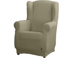 SnelShoppen - Bi-elastische Stoelhoes voor Oorfauteuil - Super Elastische Stof - Kwaliteitsbescherming - Verstelbaar - Linnen C/08 - Voor Fauteuil van