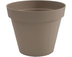 SnelShoppen - Bloempot Tuscany Ø 25 cm - 6 L Capaciteit - Taupe - Voor Binnen en Buiten - UV en Vorstbestendig - Perfect voor Tuin en Balkon