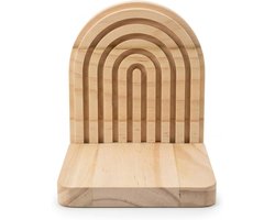SnelShoppen - Boho Chic Wandplanken - Hangende Houten Planken voor Planten en Kaarsen - Vintage en Moderne Decoratie voor Slaapkamer, Woonkamer, Kanto
