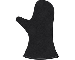 SnelShoppen - Brandwerende Lederen Haardhandschoenen Zwart - Warmtebestendig volgens EN 407 - Ideaal voor Haard, Oven, Barbecue en Lassen
