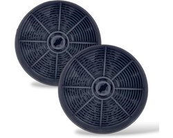 SnelShoppen - Carbon Filter Set van 2 - 125 mm Diameter - Actieve Koolstoffilters voor Afzuigkappen - Geurfilter voor Keuken - Compatibel met Ikea NYT