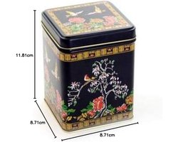 SnelShoppen - Cha Cult Jar Magnolia 250g - Vierkante Glazen Opbergpot met Stopdeksel - Matte Afwerking - Perfect voor Keuken, Tuin, Feestjes - 11.7x8.