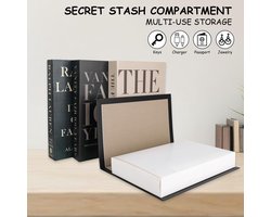 SnelShoppen - Decoratieve Boeken Set van 4 - Grijze Woondecoratie van Papier en Karton - Modieus Design voor Moderne Interieurs