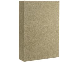 SnelShoppen - Decoratieve boeken van linnen, nepboeken 8,7 x 5,9 cm, lichtbruin, modern en esthetisch voor thuis, kantoor, salontafel, boekenkast deco