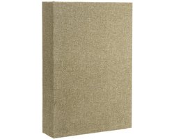SnelShoppen - Decoratieve boeken van linnen, nepboeken 8,7 x 5,9 cm, lichtbruin, modern en esthetisch voor thuis, kantoor, salontafel, boekenkast deco