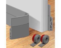 SnelShoppen - Deurtrekker - Deurstopper - Grijze Draagbare Dichtingsstrip voor Deuren - Energie Besparen - 1 Stuk - Perfect voor Huishoudens