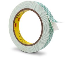 SnelShoppen - Dubbelzijdige Schuim Lijmtape 19 mm x 300 cm, Wit, Urethaanschuim voor Bevestigen, Monteren, Binnenmarkering, Borden en Borden
