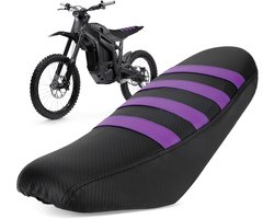 SnelShoppen - Elektrische Dirtbike Zadelhoes - Waterdichte Motorfiets Streep Zadelhoes voor MX3 MX4 E-Bike - Paars PVC Lederen Stof - Voor Crossmotore