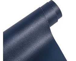 SnelShoppen - Faux Leren Zelfklevende Reparatie Kit - Leren Patches 40 x 150 cm - Donkerblauw voor Sofas, Autozetels, Kantoormeubelen, Handtassen, Jas