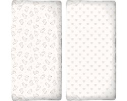SnelShoppen - Fitted Bed Sheets 140x70cm 2 Stuks, Super Zacht en Ademend, Crème Gruffalo Patroon, Cozy Baby Beddegoed voor Kinderen