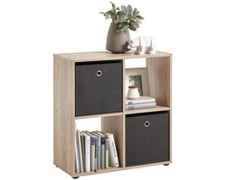 SnelShoppen - FMD meubel Mega 400 plank, houten plank 70.1 x 33 x 73 cm, multifunctionele wandplank, decoratief, opbergplank, woonkamer, keuken, kanto