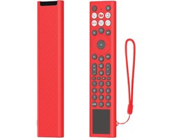 SnelShoppen - GIOPUEY Beschermhoes voor Hisense ERF6A66 Afstandsbediening, Ultradunne Silicone Hoes, Schokbestendig en Krasbestendig, Rood, Flexibele