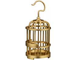 SnelShoppen - Gouden Decoratie voor Woonkamer, Holle Vogelkooi Ornament, Messing Hangdecoratie, Unieke Home Decor voor Wijnkast en Slaapkamer
