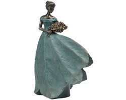 SnelShoppen - Guichifun Fairy Statue Collection Woondecoratie - Blad Engel Meisjes Hars Moderne Sculptuur 15 x 7,5 cm - Binnenhuisdecoratie voor Woonk