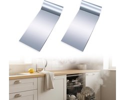 SnelShoppen - Heat Protection Film voor Werkblad - 2-Delige Stoombestendige Film voor Vaatwasser, Hittebestendig, Aluminium Stoomrem Film 695 x 75 mm