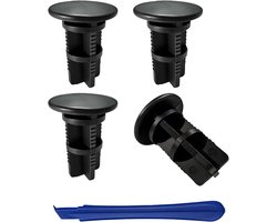 SnelShoppen - Hinge Pins voor Vuilnisbak 240 Liter - Garbage Can Lid Hinge Pins - Geschikt voor Otto/ESE - 3 Stuks Zwart - Ideaal voor Vervanging en R