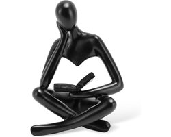 SnelShoppen - Home Decor Thinker Statue - Abstract Art Sculpture - Lezende Vrouwen Beeld - Resin Collectible Figurine - Moderne Decoratie voor Boekenp