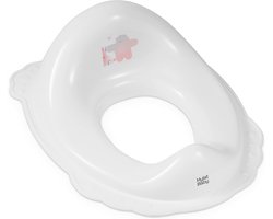 SnelShoppen - Hylat Baby Toilet Seat voor Kinderen, Toilettraining Toiletstoel voor Meisjes en Jongens, Stevig Materiaal, Antislip Rubber, Wit met Vri