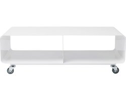 SnelShoppen - Kare Design Lounge Board TV-Meubel Wit, Modern TV-meubel met Ruimte voor Elektronica, Stijlvol en Functioneel, Geschikt voor Woonkamer,