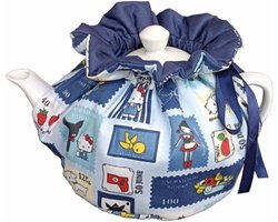 SnelShoppen - Katoenen Theemuts, Vintage Theepot Bescherming, Stofdicht Geïsoleerde Theepot Deksel voor Warmtebehoud, Keuken Tafel Accessoires, Theepo