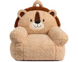 SnelShoppen - Kinder Sofa voor Peuters, Schuim Gevoerde Armstoel met Leeuw Design, Comfortabel en Cosy voor Jongens en Meisjes, Ideaal voor Thuis en S
