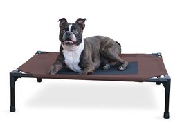 SnelShoppen - Koelend Verhoogd Hondenbed voor Buiten - Ademend Net, Antislip Rubber, Draagbaar voor Binnen en Buiten, Perfect voor Tuin en Camping