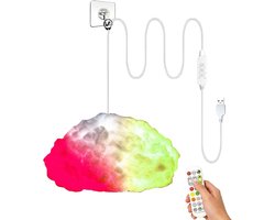 SnelShoppen - LED Wolken Plafondlamp met Afstandsbediening - Kleurveranderende Nachtlamp voor Woonkamer, Kinderen, Bar, Appartement, Hotel, Babykamer