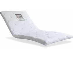 SnelShoppen - Luxe Latex Topper 90 x 210 cm - Natuurlijk Rubber - Medium Hard - Tencel Stof - 7 CM Dikte - Comfortabele Matras Topper voor Optimale On