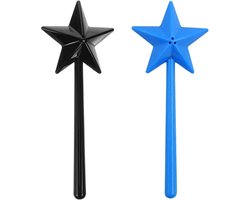 SnelShoppen - Magische Zout en Peper Stokjes Set - 2 Stuks - Zout- en Peperstrooier voor Keuken en Camping - Zwart en Blauw - Hoge Kwaliteit