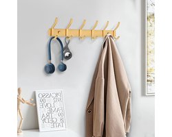 SnelShoppen - MEIJO Garderobehaken Roestvrij Staal Kapstok Zwart & Goud - 4 Haken Wandhaken voor Kleding - Muur Gemonteerd voor Slaapkamer, Badkamer e