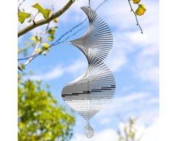 SnelShoppen - Metal Spiral Oval Wind Spinner, 3D Wind Chime, 360° Spinner, Hangend Tuin Decor, Zonnelichtvanger voor Buiten, Woonkamer, Venster, Tuin,