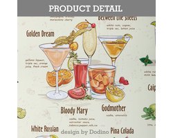SnelShoppen - Metalen Borden Cocktail Menu Recept 30 x 40 cm - Decoratief Woonaccessoire voor Bars, Pubs en Feestlocaties - Uniek Cadeau voor Cocktail