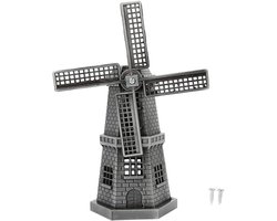 SnelShoppen - Nederlandse molen model retro Europese stijl Hollandse windmolen van hoogwaardig ijzer voor decoratie in slaapkamer, woonkamer en op de