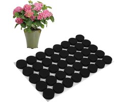 SnelShoppen - Onzichtbare Bloempot Poten - 40 Stuks Zelfklevende Antislip Rubber Voetjes voor Middelgrote en Grote Plantenbakken - Zwart voor Binnen e