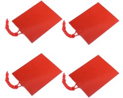 SnelShoppen - Pack van 4 Silicone Verwarmingsmatten Rubber Verwarmingsplaat 12V 25W Elektrische Dekens Flexibele Mat Constant Temperatuur 80 x 100mm v