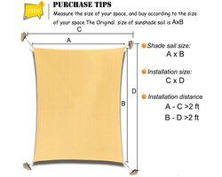SnelShoppen - Patio zonnescherm zeilluifel 25x30 cm - Rechthoekig schaduwdoek met zonneschermstof - Grijze buitenhoes voor pergola, tuin en achtertuin
