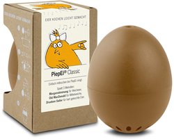 SnelShoppen - PiepEi Keuken Timer - Kookwekker - Bruin - Perfect Gekookte Eieren - 3 Melodieën - Makkelijk in Gebruik - Voor Koken en Eieren