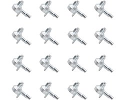 SnelShoppen - Plankstift Floor Carrier voor Planken, Houders voor IKEA BILLY & BRIMNES Rekken (16 Stuks, Zilver, Perfect voor Boekenkasten)