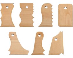 SnelShoppen - Pottery Ribs Tools Set - 7 Stuks Keramiek Gereedschap - Boekhout Pottery Foot Shaper Tools - Ideaal voor Beeldhouwen en Keramiekbewerkin