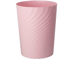 SnelShoppen - Prullenbak 8008 Vuilnisemmer Afvalemmer Kunststof 12L Roze voor Kinderkamer Kantoor Keuken - Moderne Design en Compact