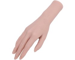 SnelShoppen - Realistische Silicone Vrouwelijke Hand Nephand voor Sieraden Display, Nagelkunst Oefening, Halloween Requisieten en Fotografie - Flexibe