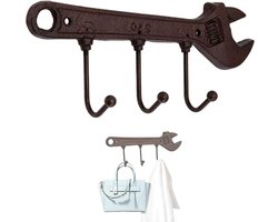 SnelShoppen - Retro Wandkapstok met Industriële Stijl - Sterke IJzeren Haken voor Jassen, Handdoeken, Keuken en Badkamer - Unieke Wanddecoratie - Duur
