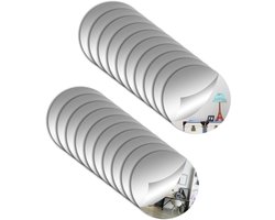 SnelShoppen - Ronde Acryl Spiegels - 20 Stuks - Zelfklevend - Kleine Spiegeltegels - Decoratieve Muur Decoratie - 8 cm - Voor Doe-Het-Zelf Projecten