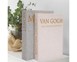 SnelShoppen - Set van 2 Decoratieve Boekopslagdozen in Beige, Faux Linnen, Stijlvolle Opbergdozen voor Boekenplanken, Salontafels en Thuisdecoratie