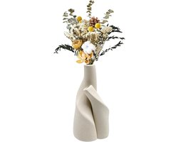 SnelShoppen - Set van 2 Keramische Vazen Scandinavian Minimalistisch Design voor Pampasgras en Drogen Bloemen - Modern Interieur Decoratie voor Woonka